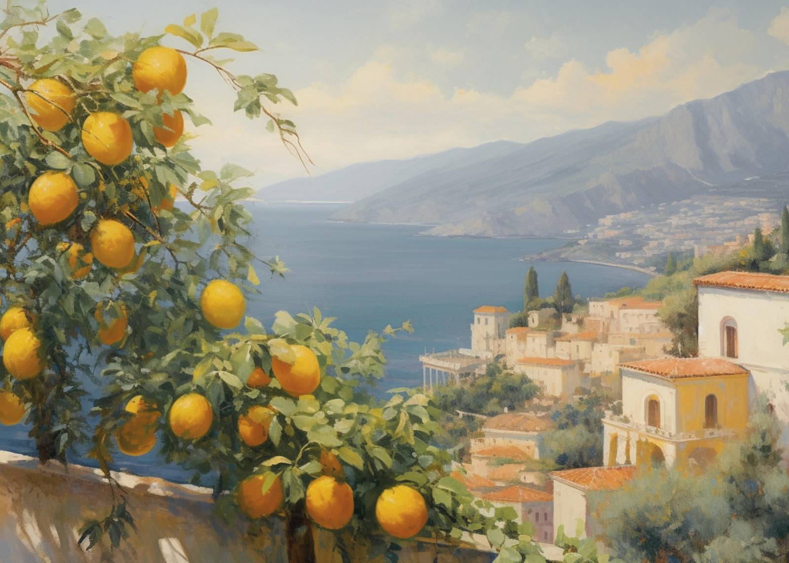 Amalfi Coast Lemon Grove Wall Art