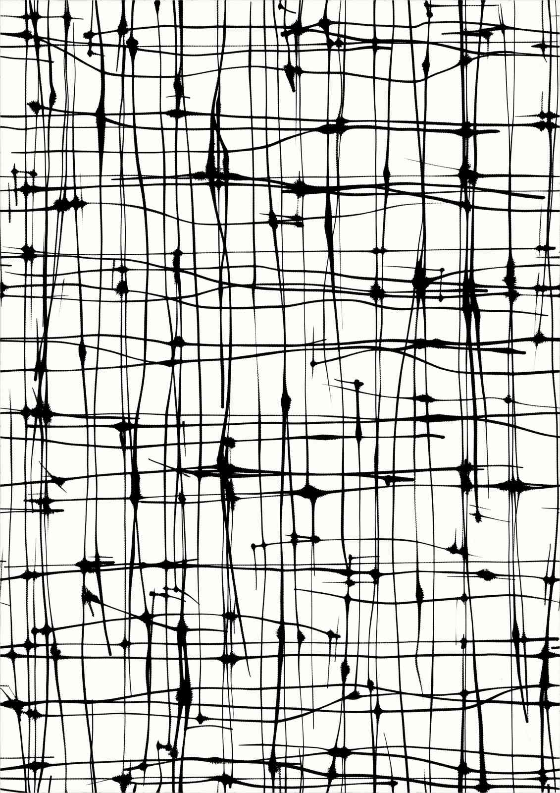 Modern Abstract Black & White Grid Wall Art