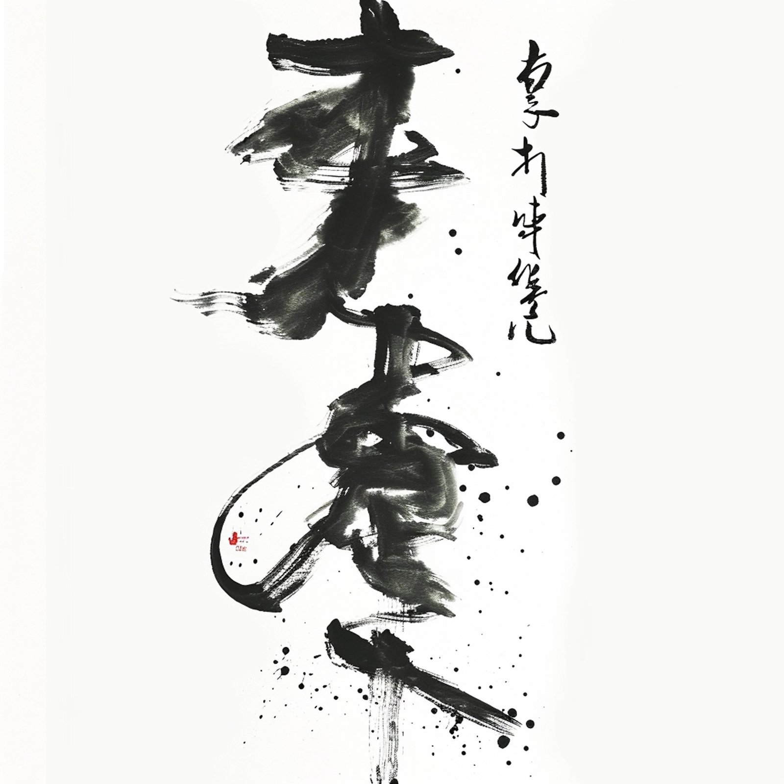 Zen Brush Stroke Harmony Wall Art