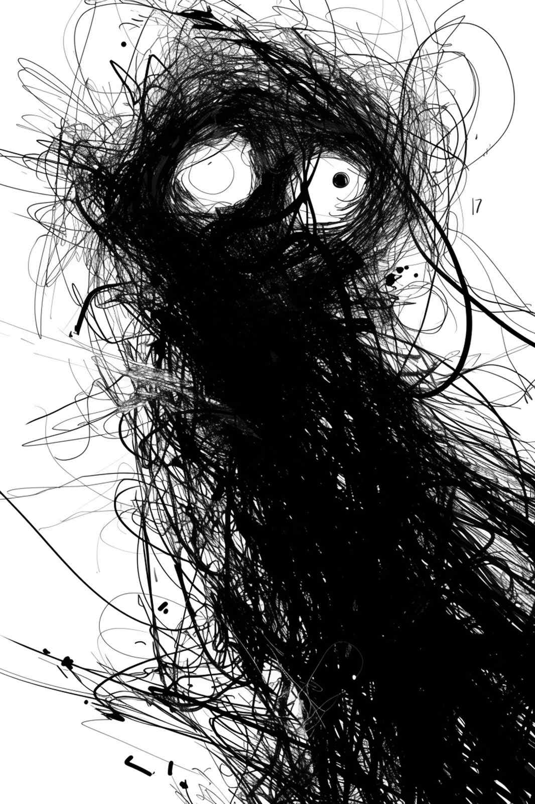Abstract Expressionist Dark Figure Wall Art
