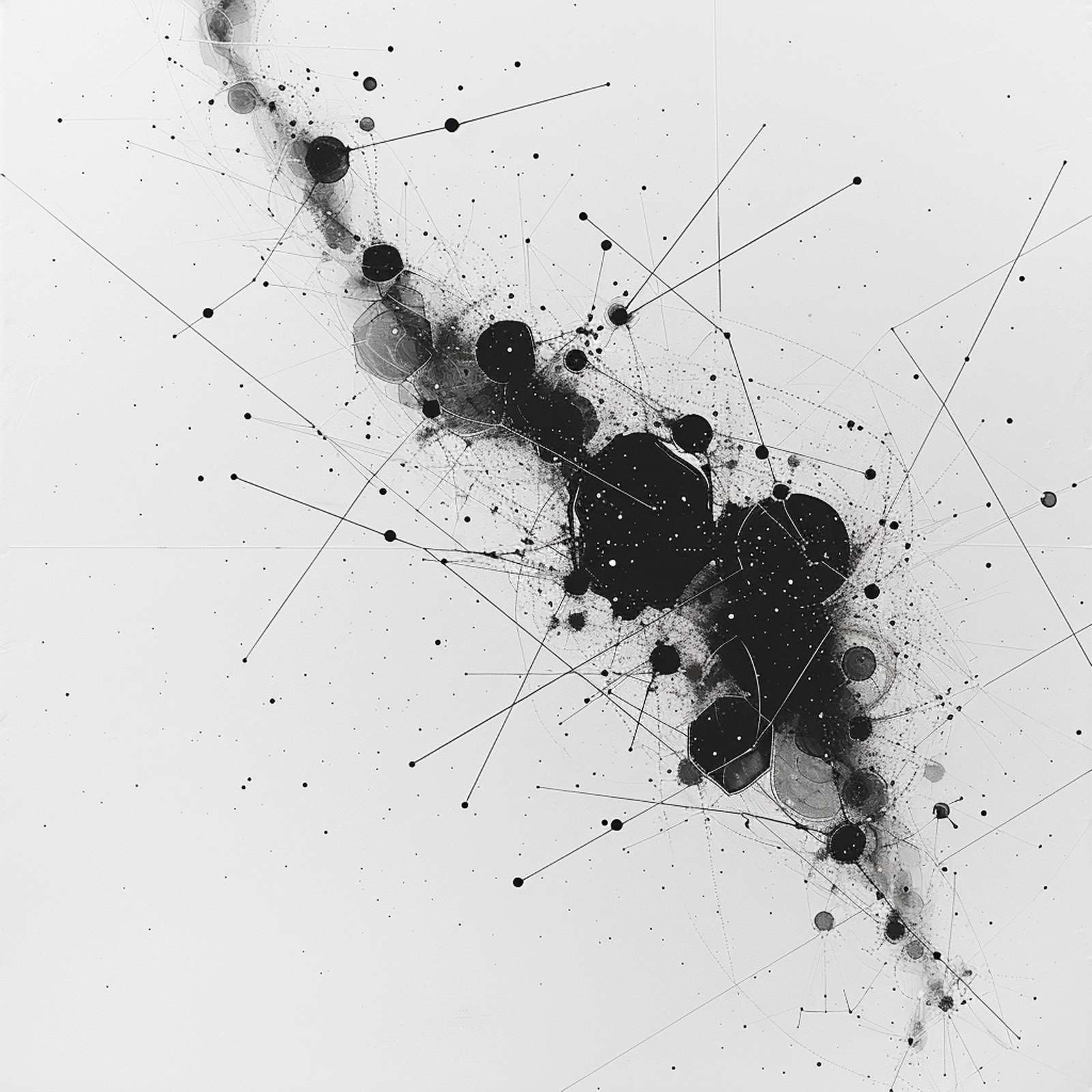 Abstract Nebula Cosmic Connections Wall Art