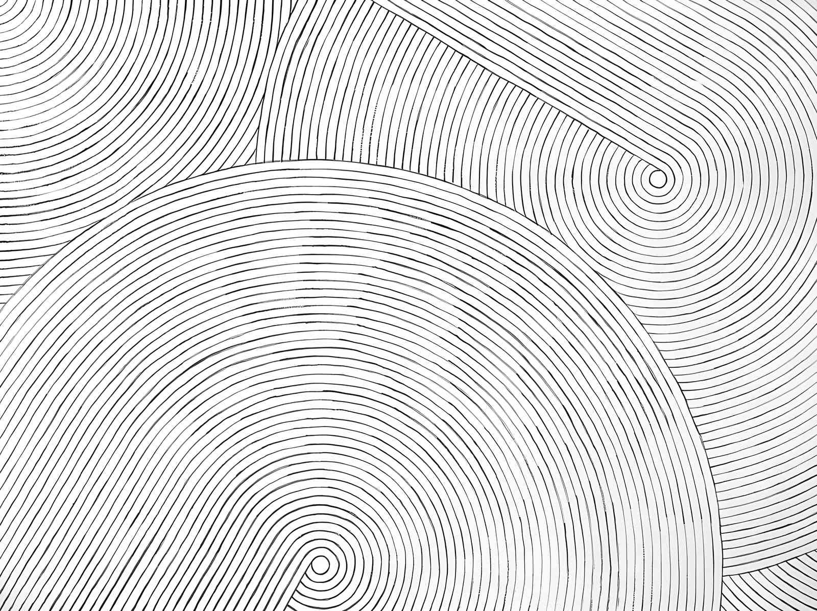 Modern Abstract Black & White Line Art Wall Art