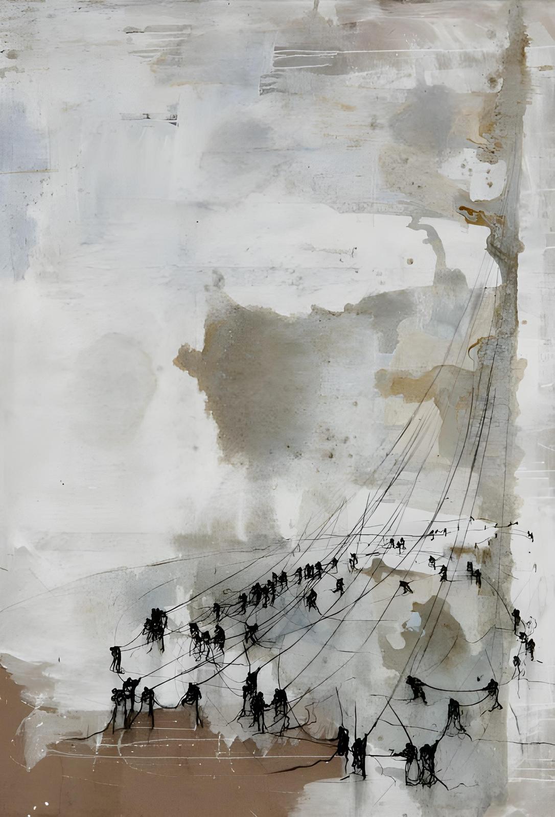 Abstract Figures Wander Wall Art