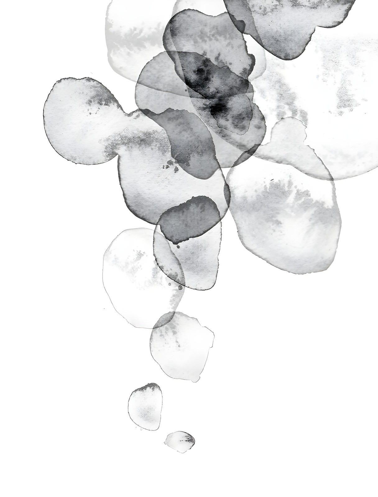 Abstract Ink Drops Wall Art