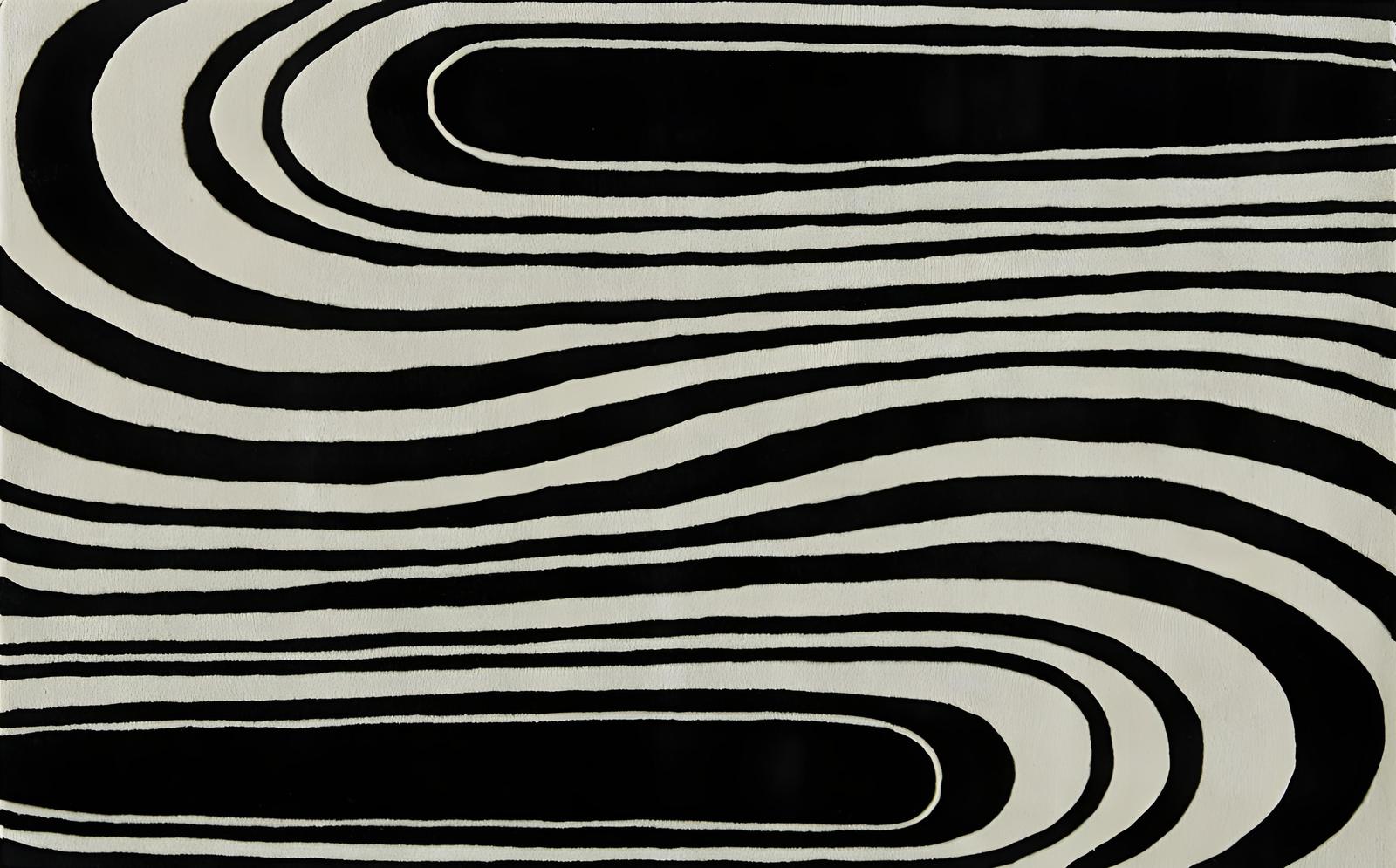 Modern Black & White Wave Wall Art