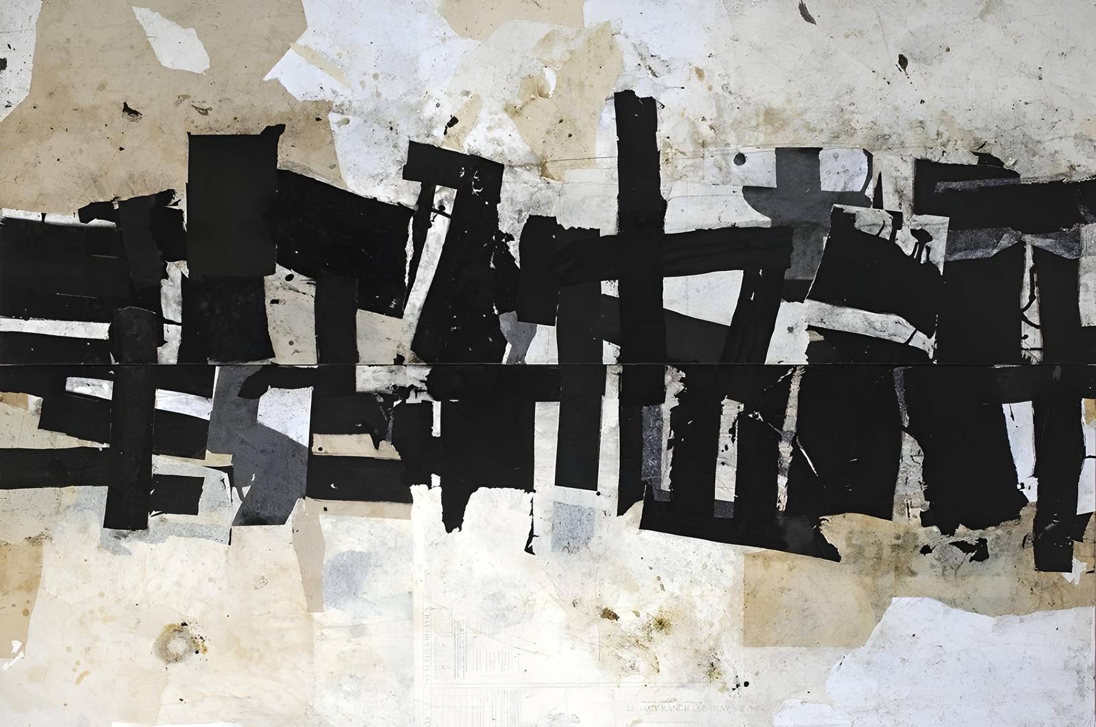 Abstract Black & White Cityscape Wall Art