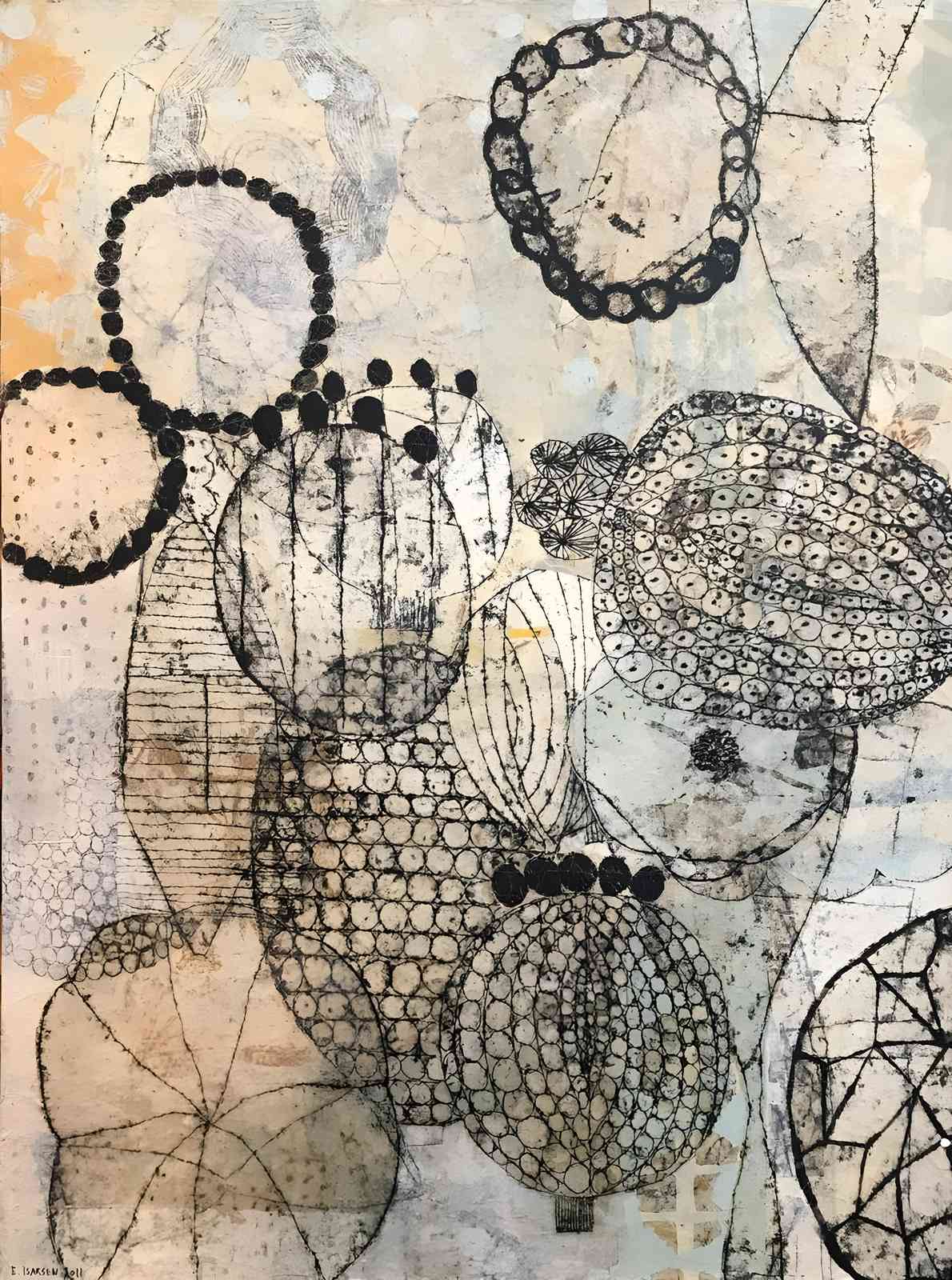 Abstract Botanical Circles Wall Art
