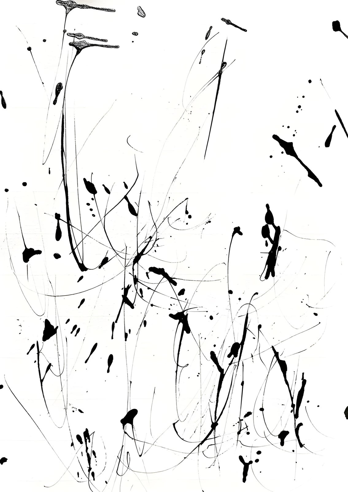Abstract Black Drip Modern Art Wall Art