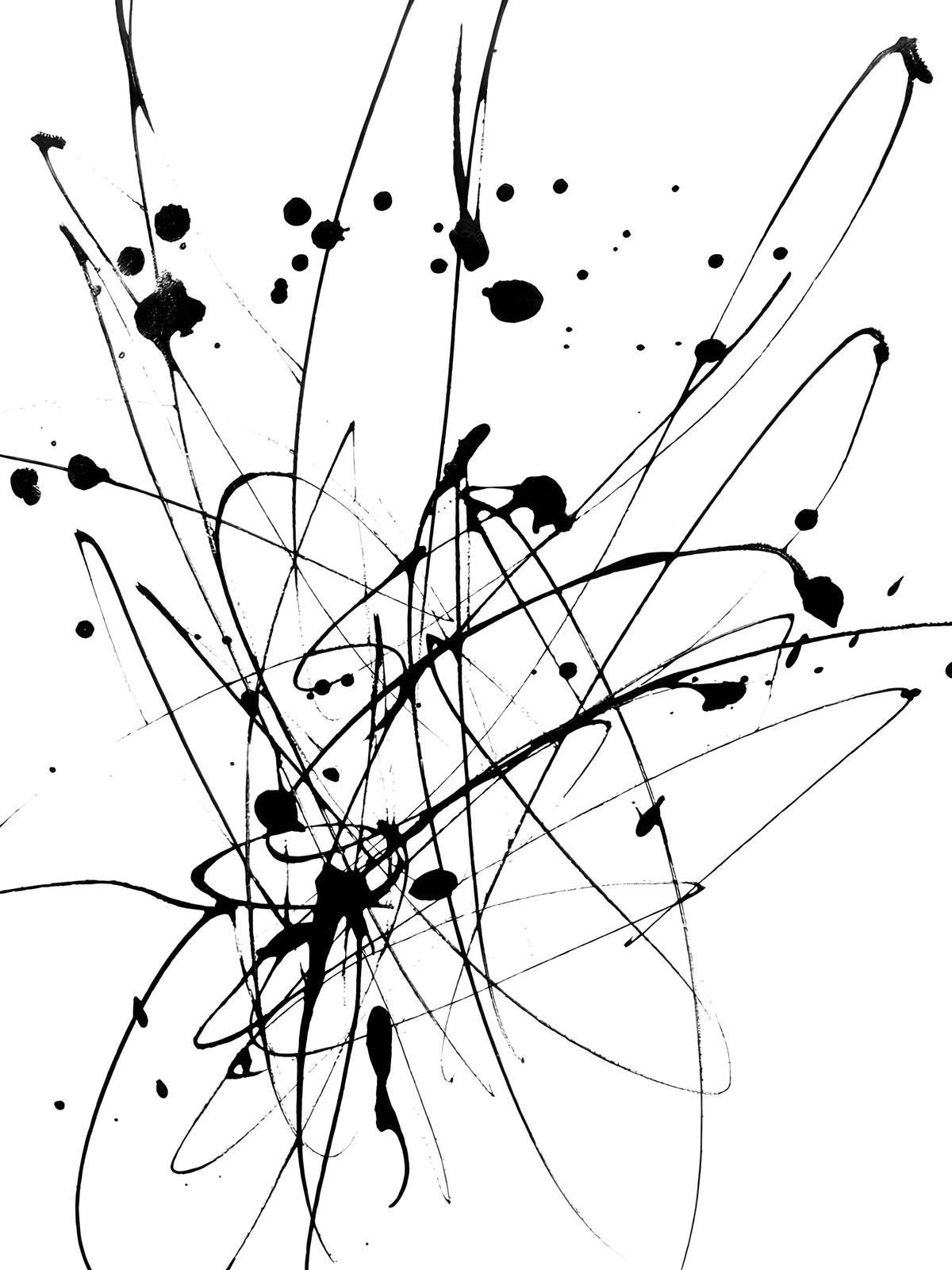 Bold Black Drip Abstract Wall Art