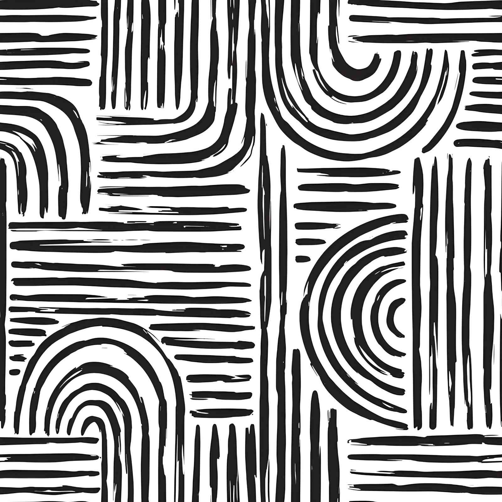 Abstract Boho Arch Lines Wall Art