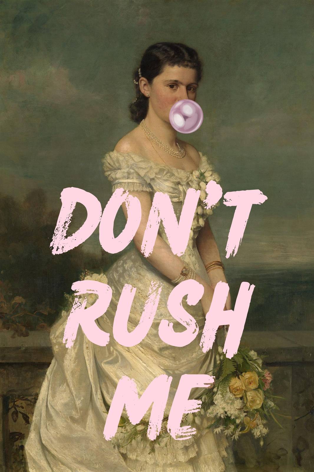 Vintage Portrait Bubblegum Wall Art