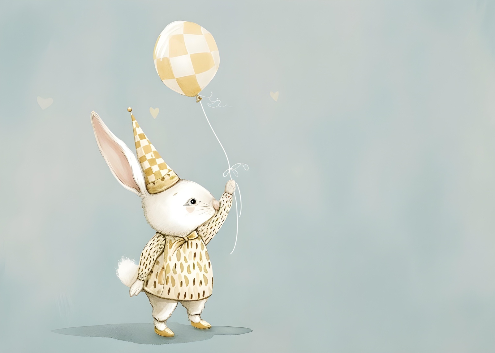 Whimsical Bunny Balloon Art Wall Art