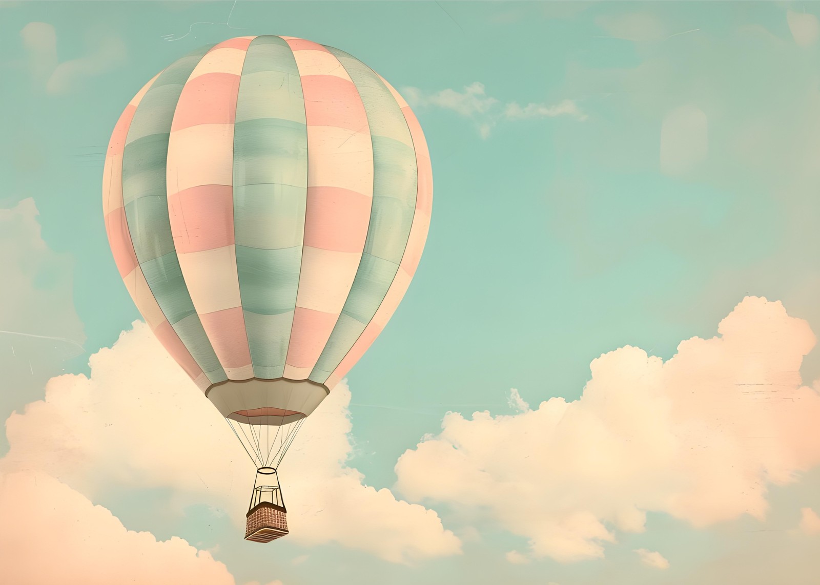 Vintage Hot Air Balloon Wall Art