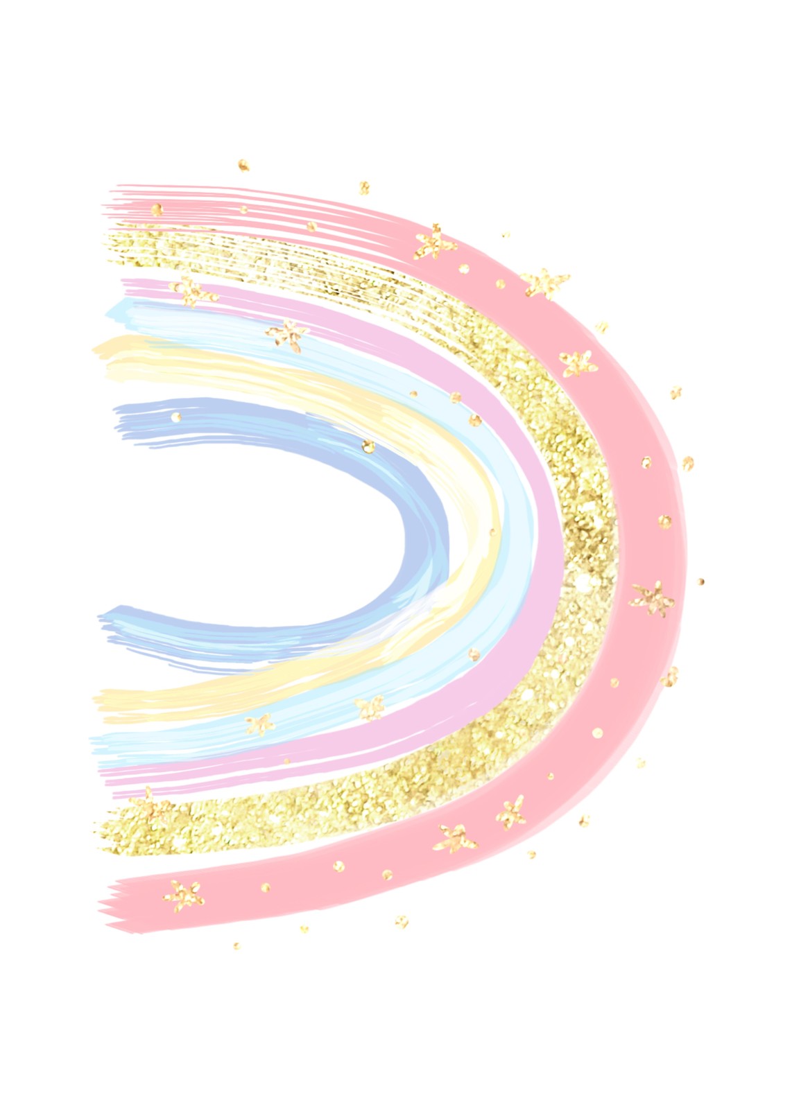 Sparkling Pastel Rainbow Wall Art Wall Art