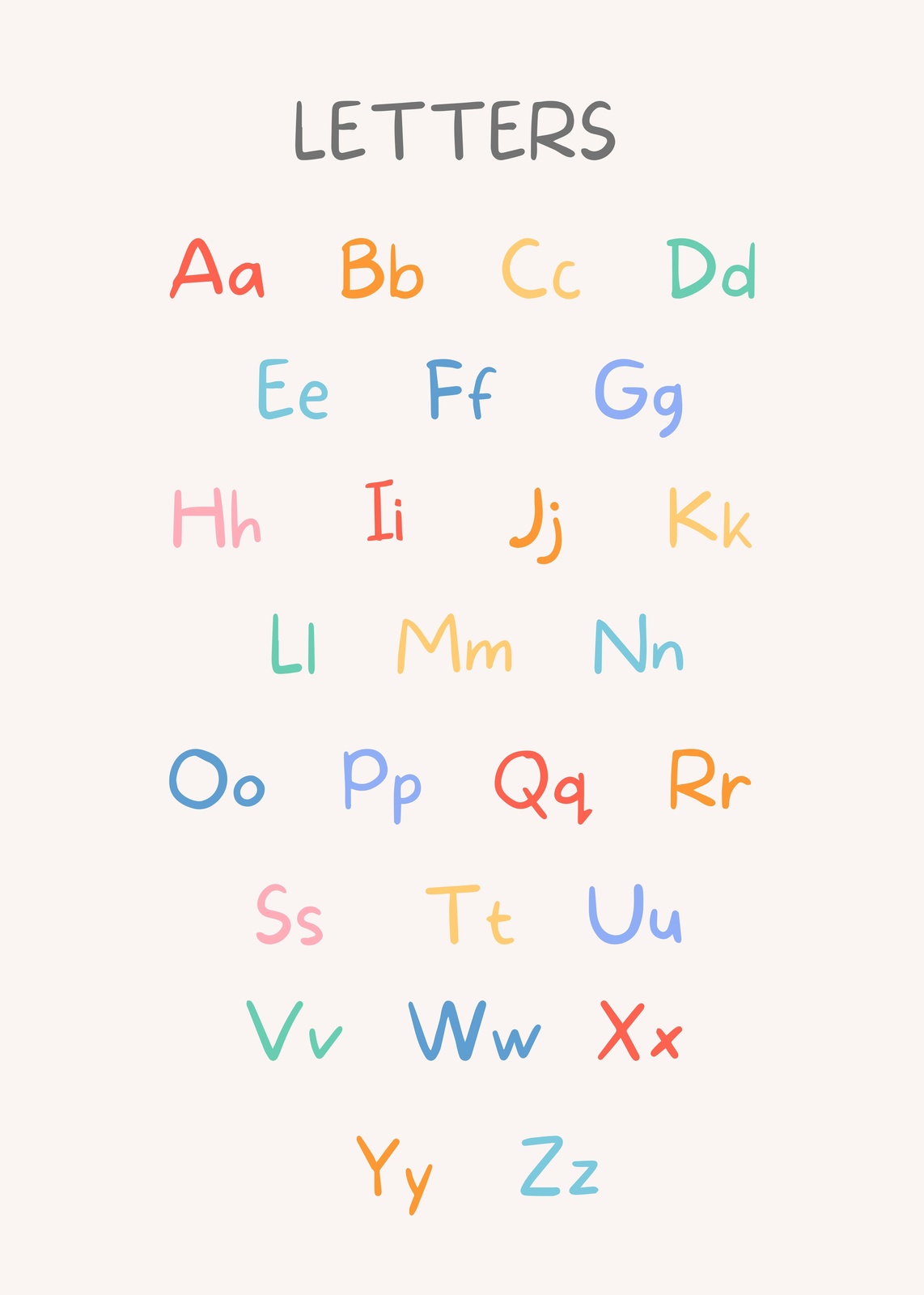 Colorful Alphabet ABC Learning Wall Art