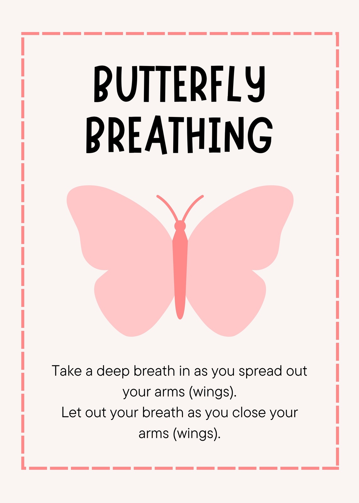 Butterfly Breathing Calming Wall Art Wall Art