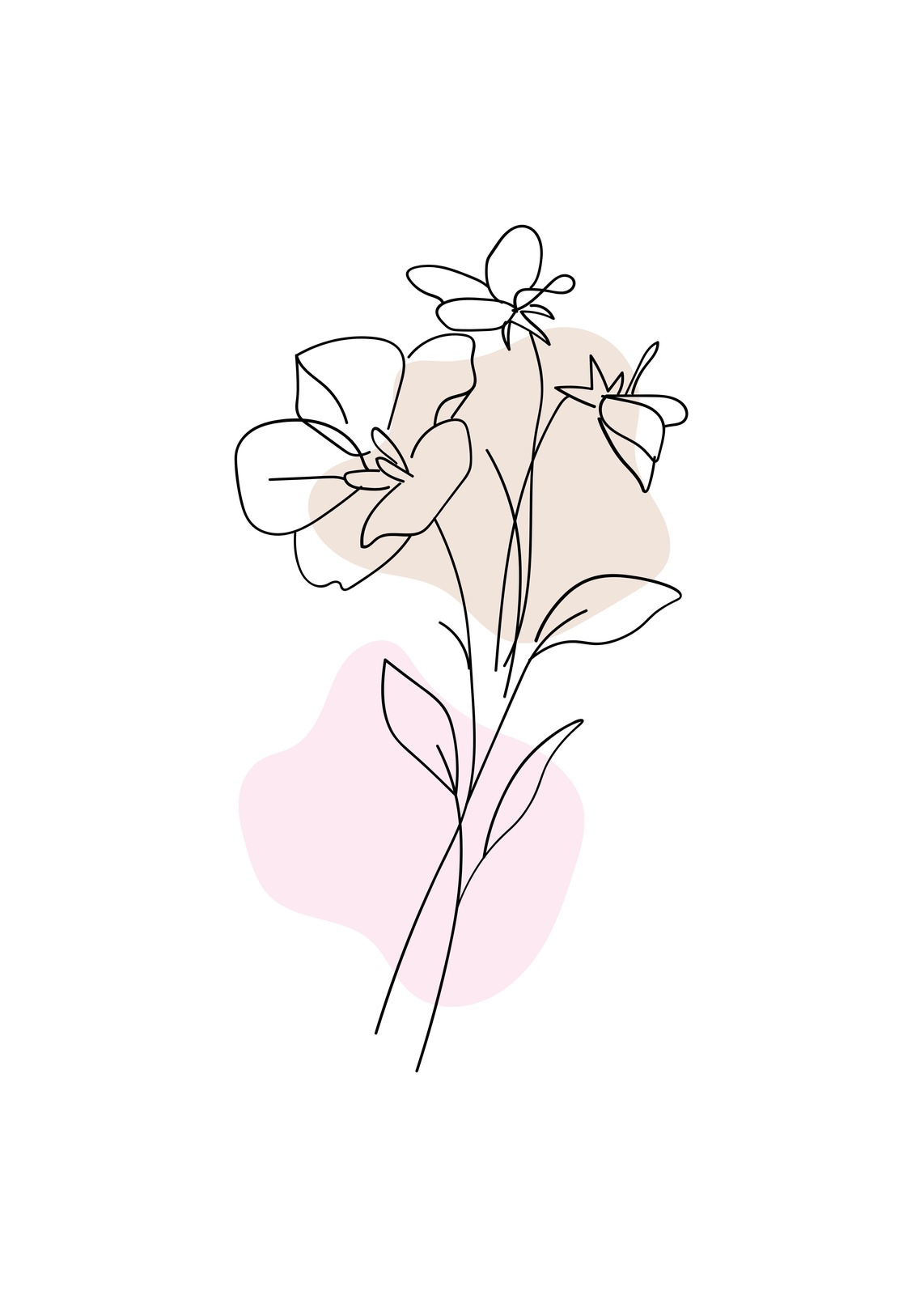 Minimalist Floral Line Art Wall Art