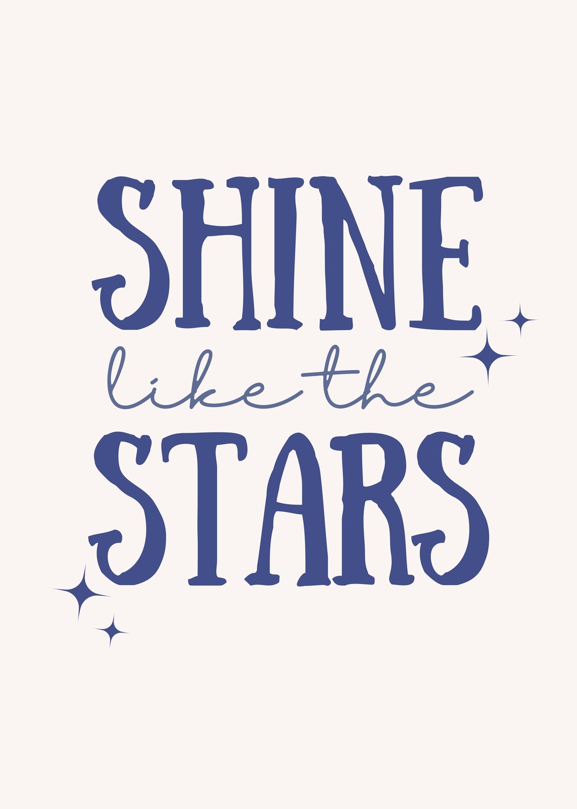 Shine Like the Stars Inspirational Wall Art