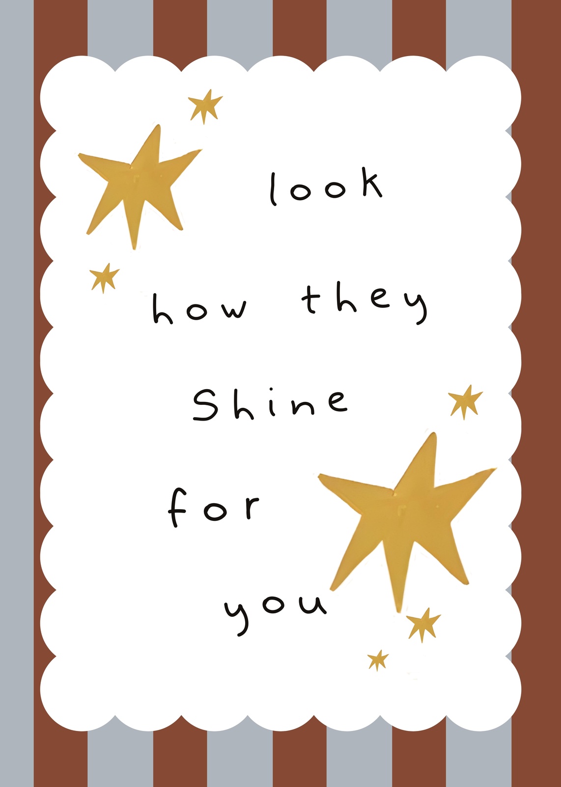 Look How They Shine Golden Stars Wall Art