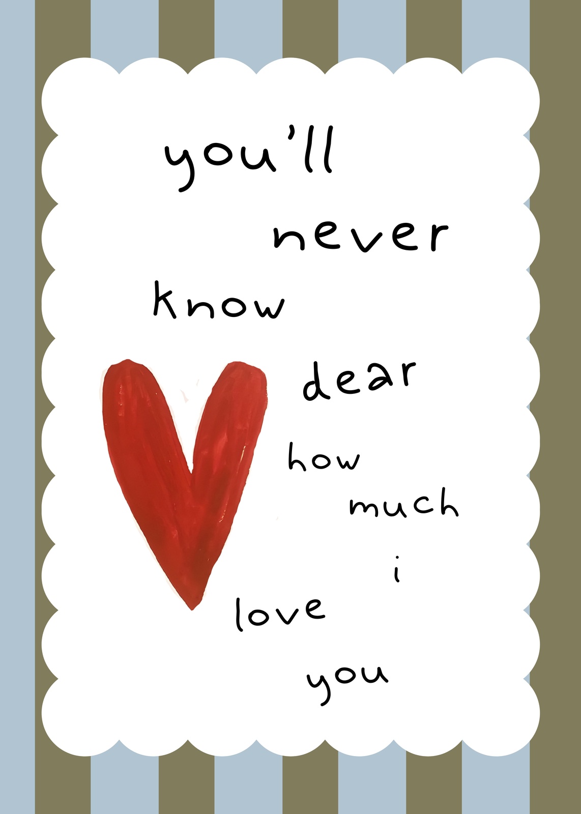 Handwritten Love Heart Wall Art