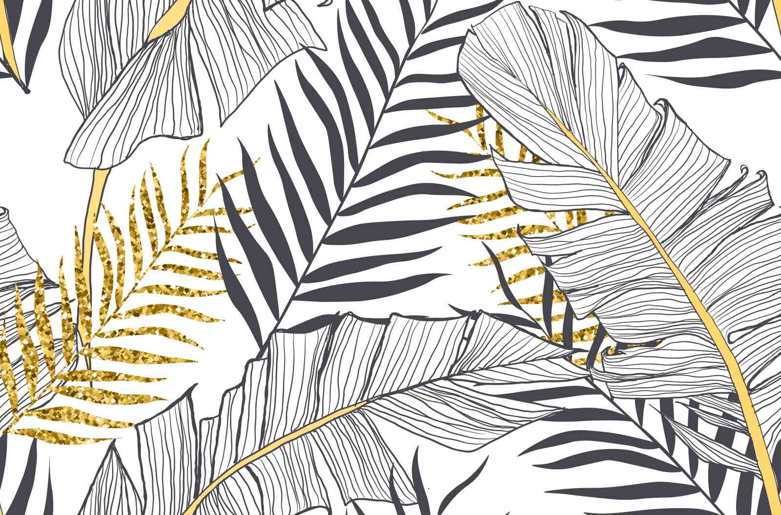 Luxe Gold Palm Leaf Art Wall Art