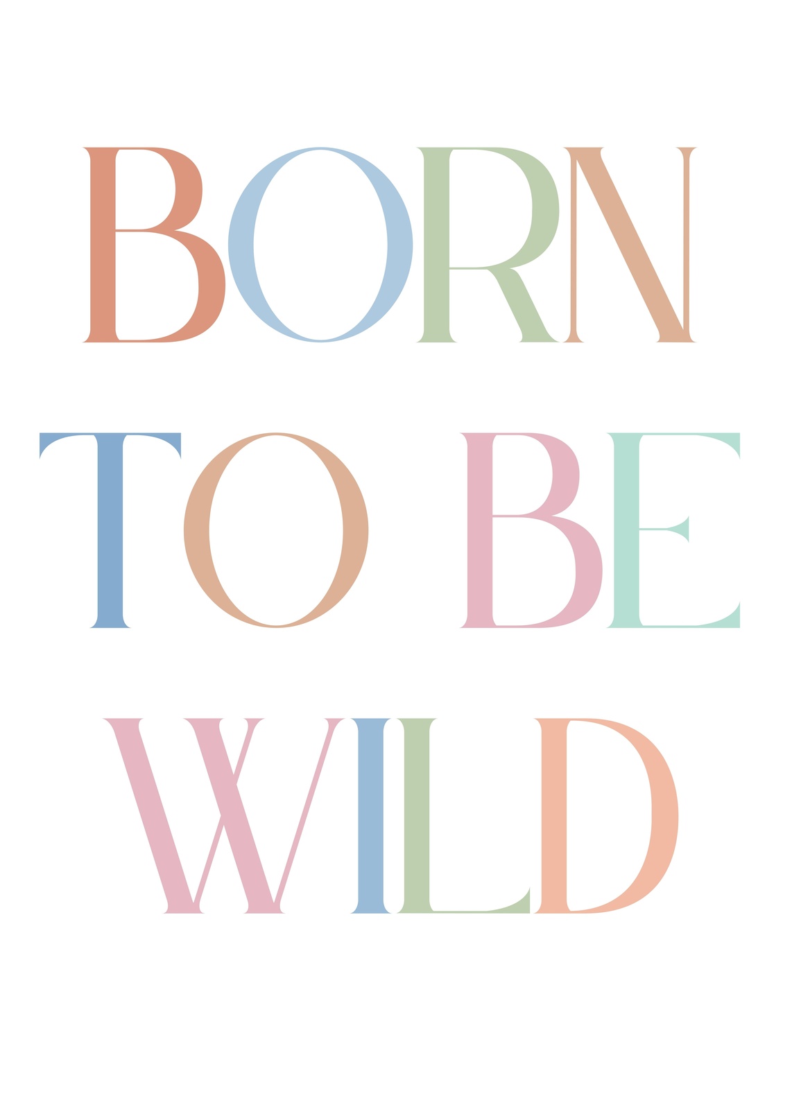 Born to Be Wild Boho Typography Wall Art