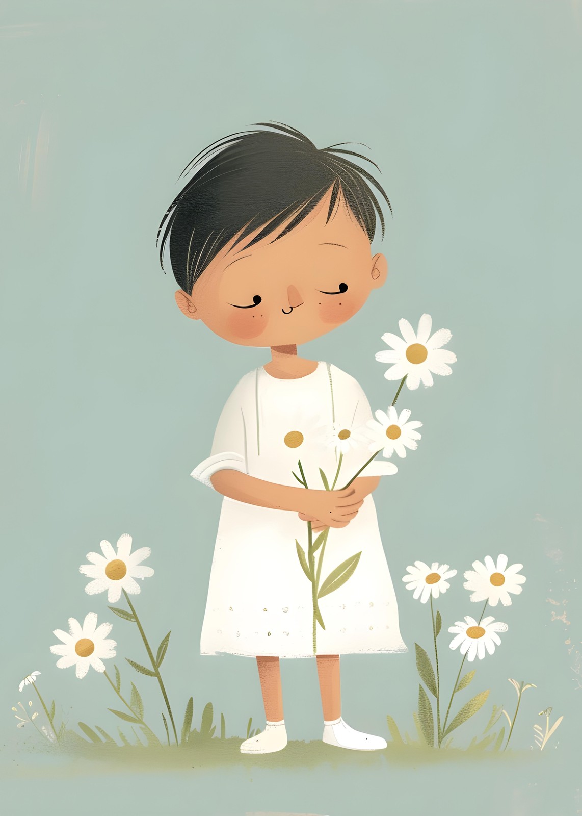 Whimsical Daisy Child Dreamy Wall Art