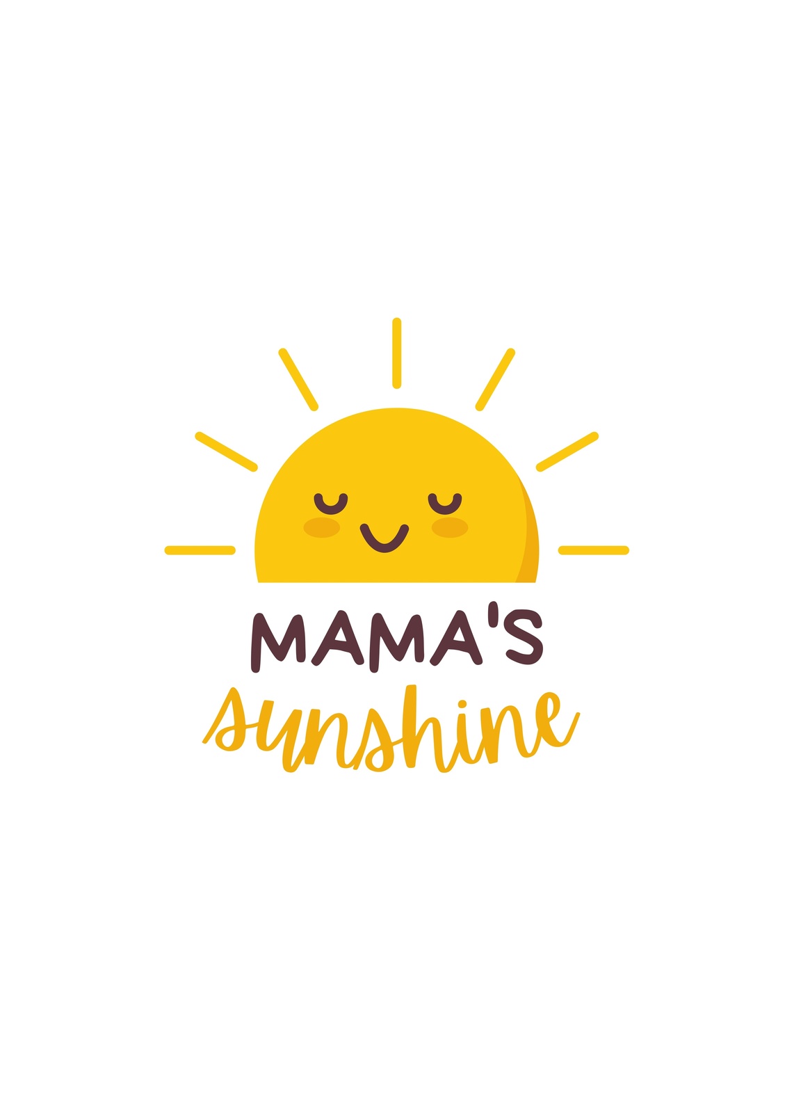 Mama's Sunshine Cute Sun Wall Art