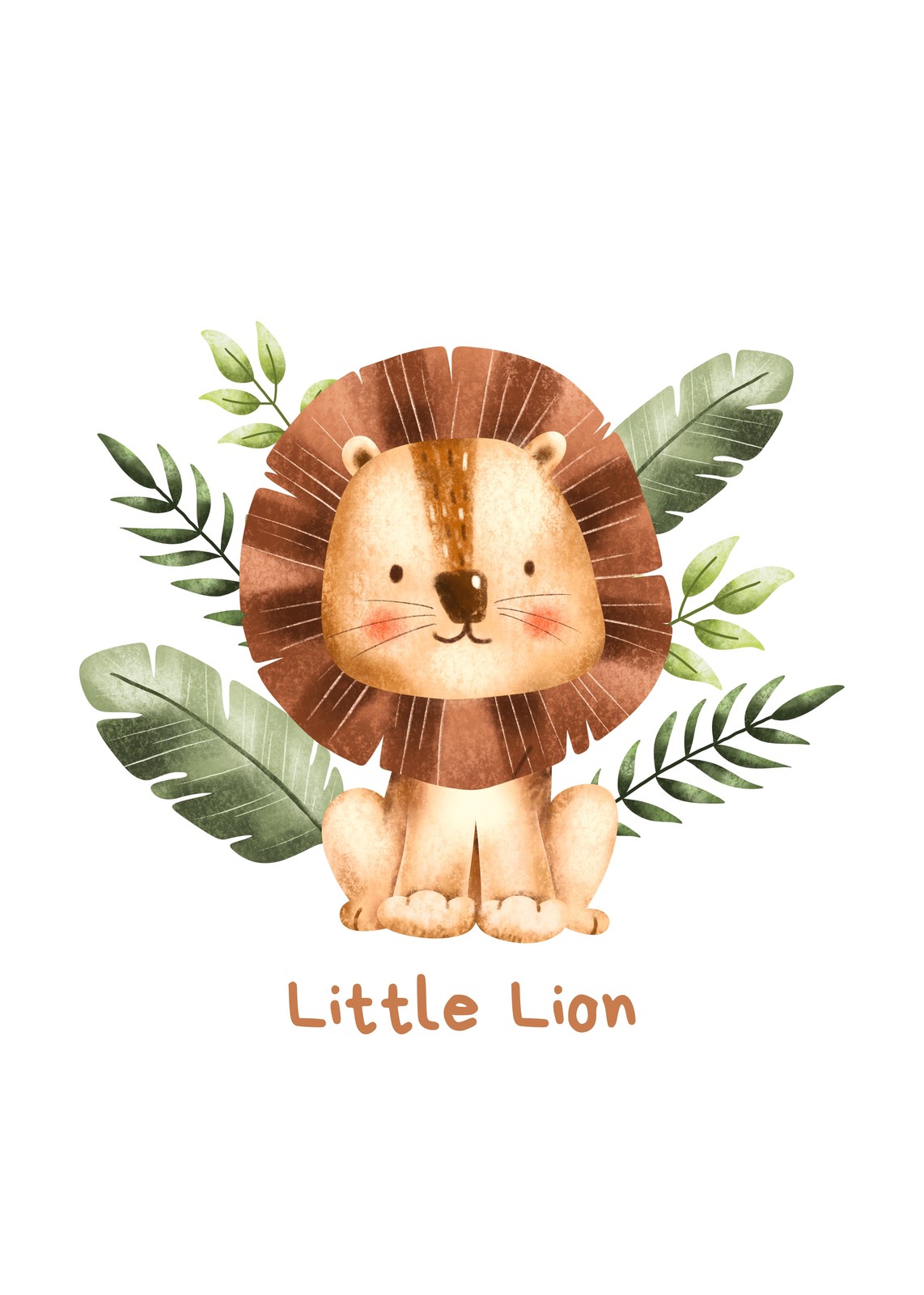 Adorable Little Lion Jungle Safari Wall Art
