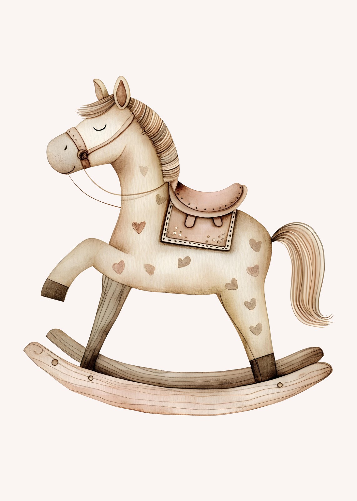Dreamy Rocking Horse Nursery Art Wall Art