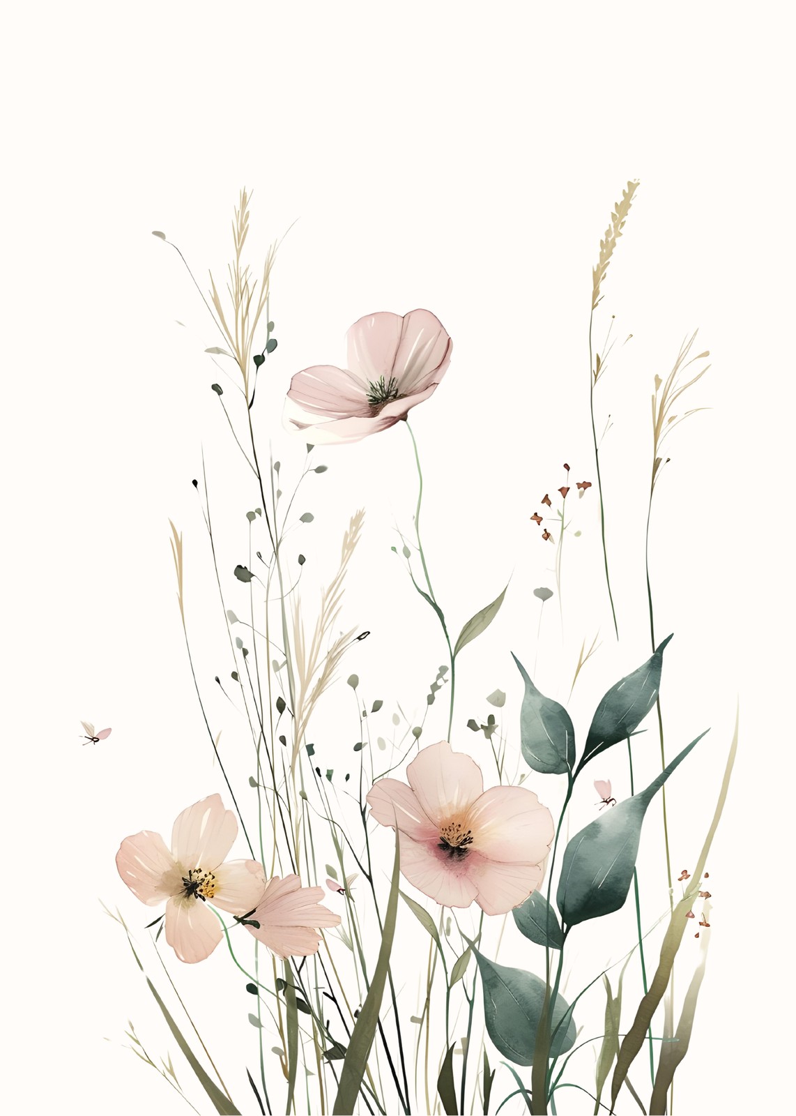 Soft Blossom Meadow Floral Art Wall Art