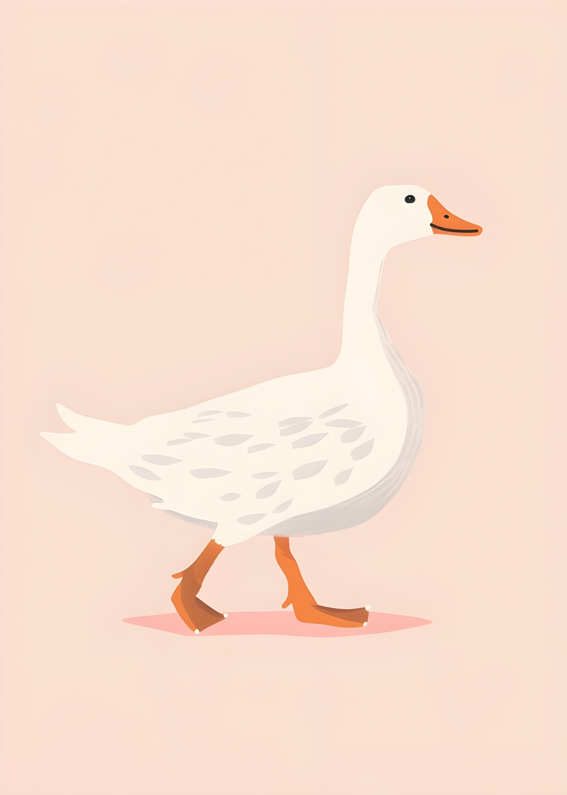 Charming Goose Walk Minimalist Wall Art