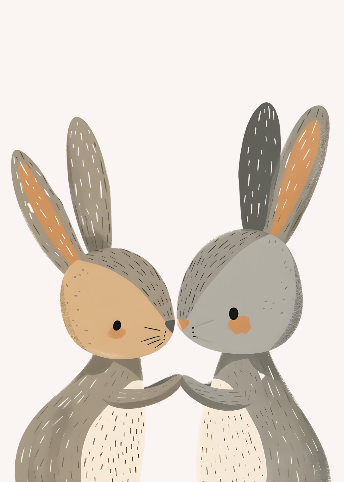 Adorable Bunny Love Wall Art for Nursery & Home