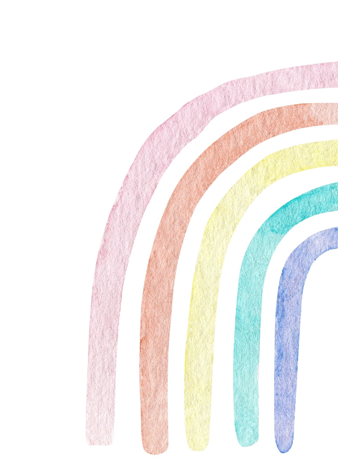 Boho Pastel Rainbow Wall Art Wall Art