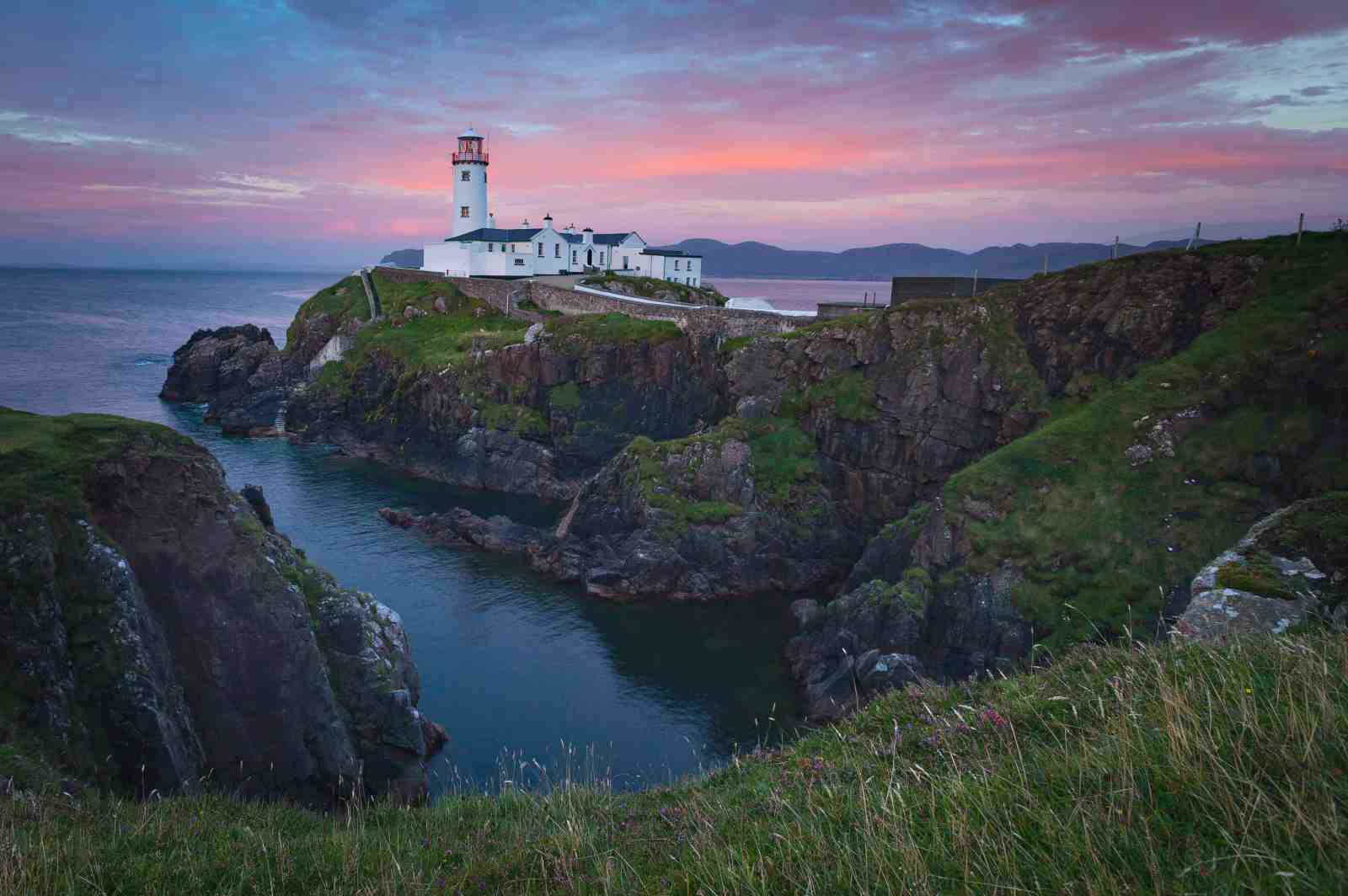 Serene Lighthouse Coastal Sunset Wall Art