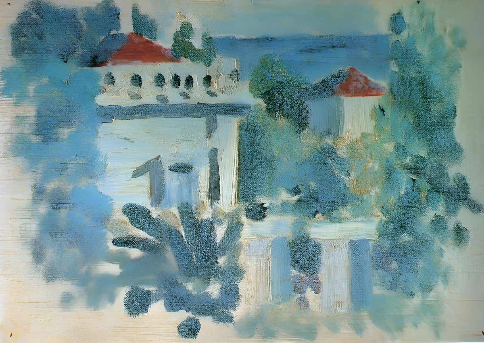 Coastal Retreat Impressionist Landscape Wall Art