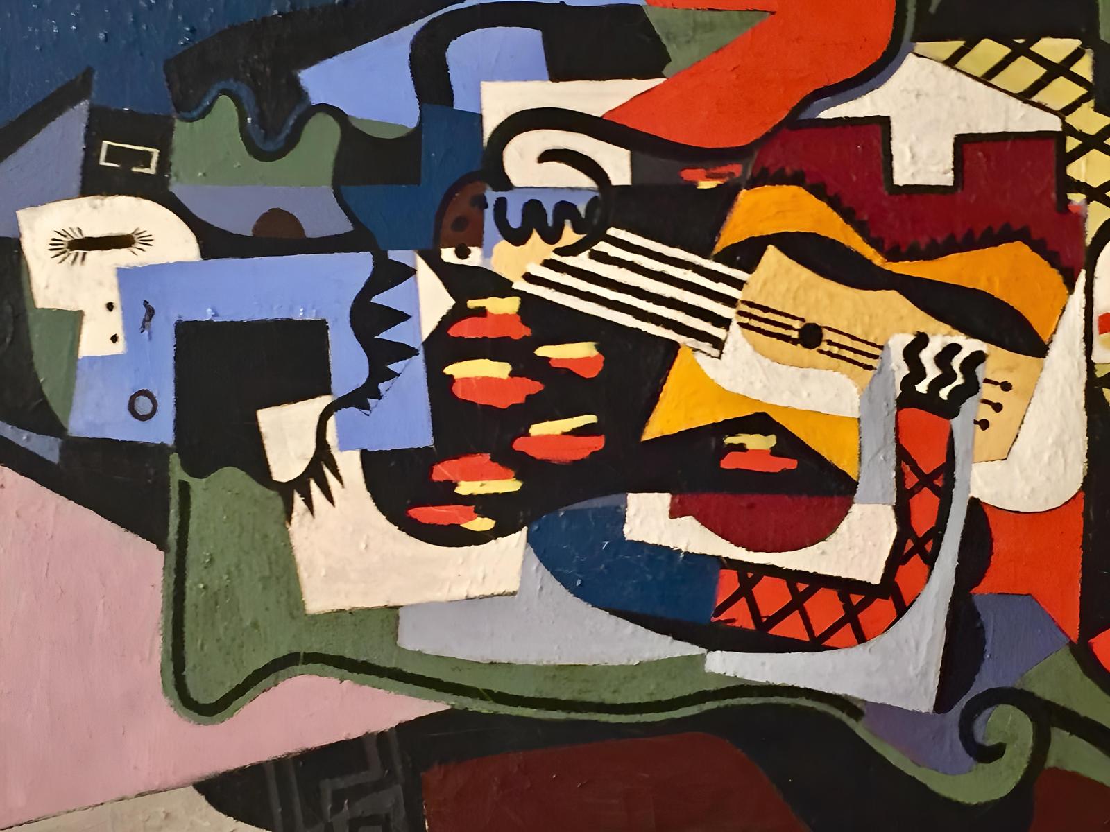 Abstract Guitar & Faces Wall Art