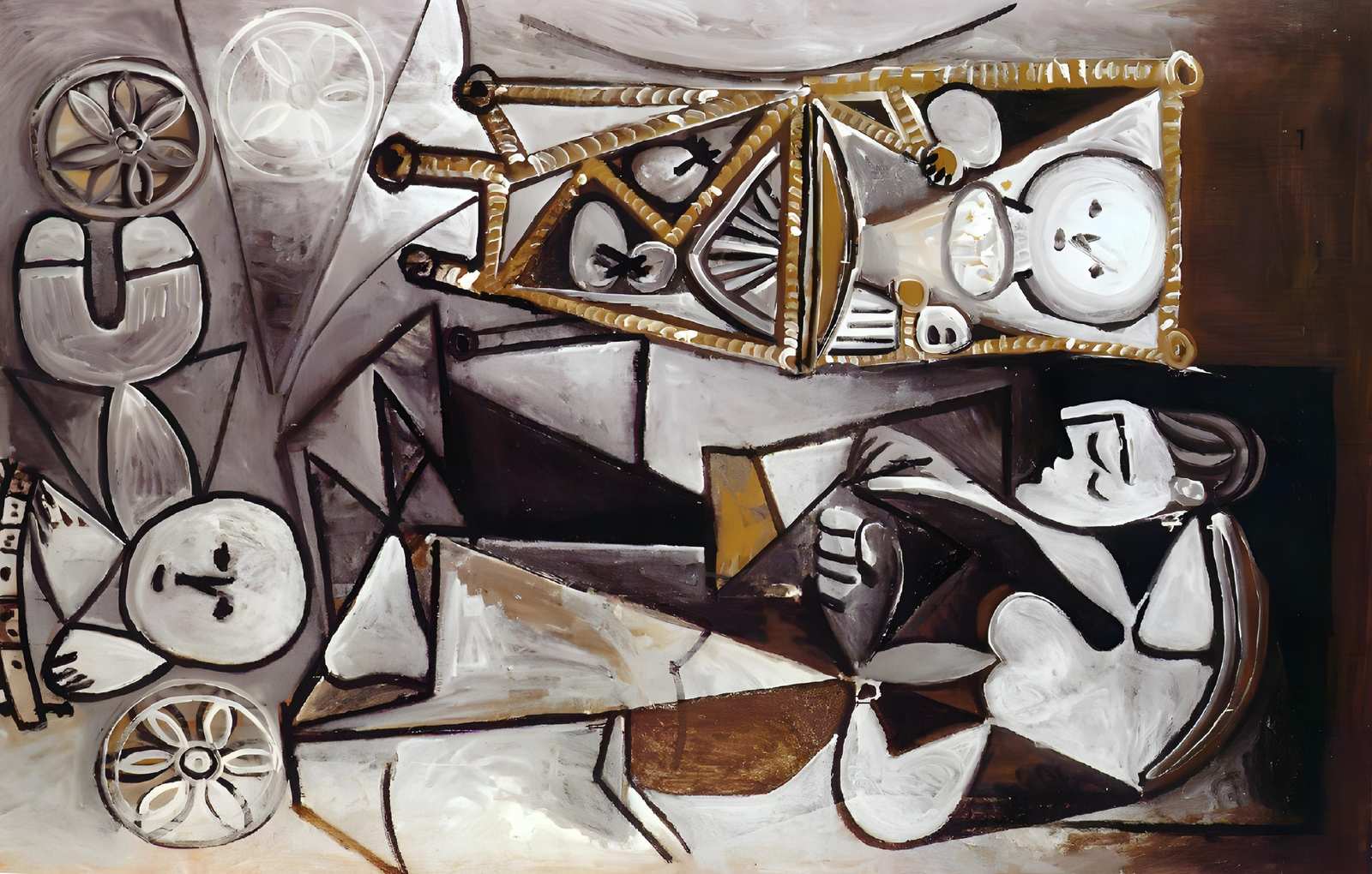 Cubist Figure Seated Woman Wall Art