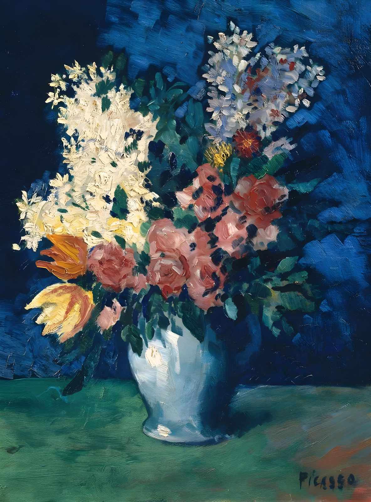 Vibrant Floral Still Life Wall Art
