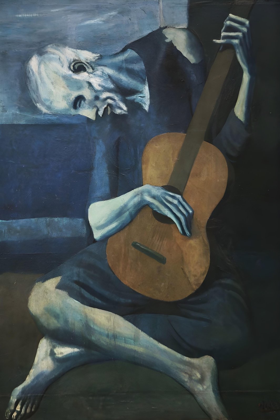 Blue Period Guitarist Wall Art - Picasso Art