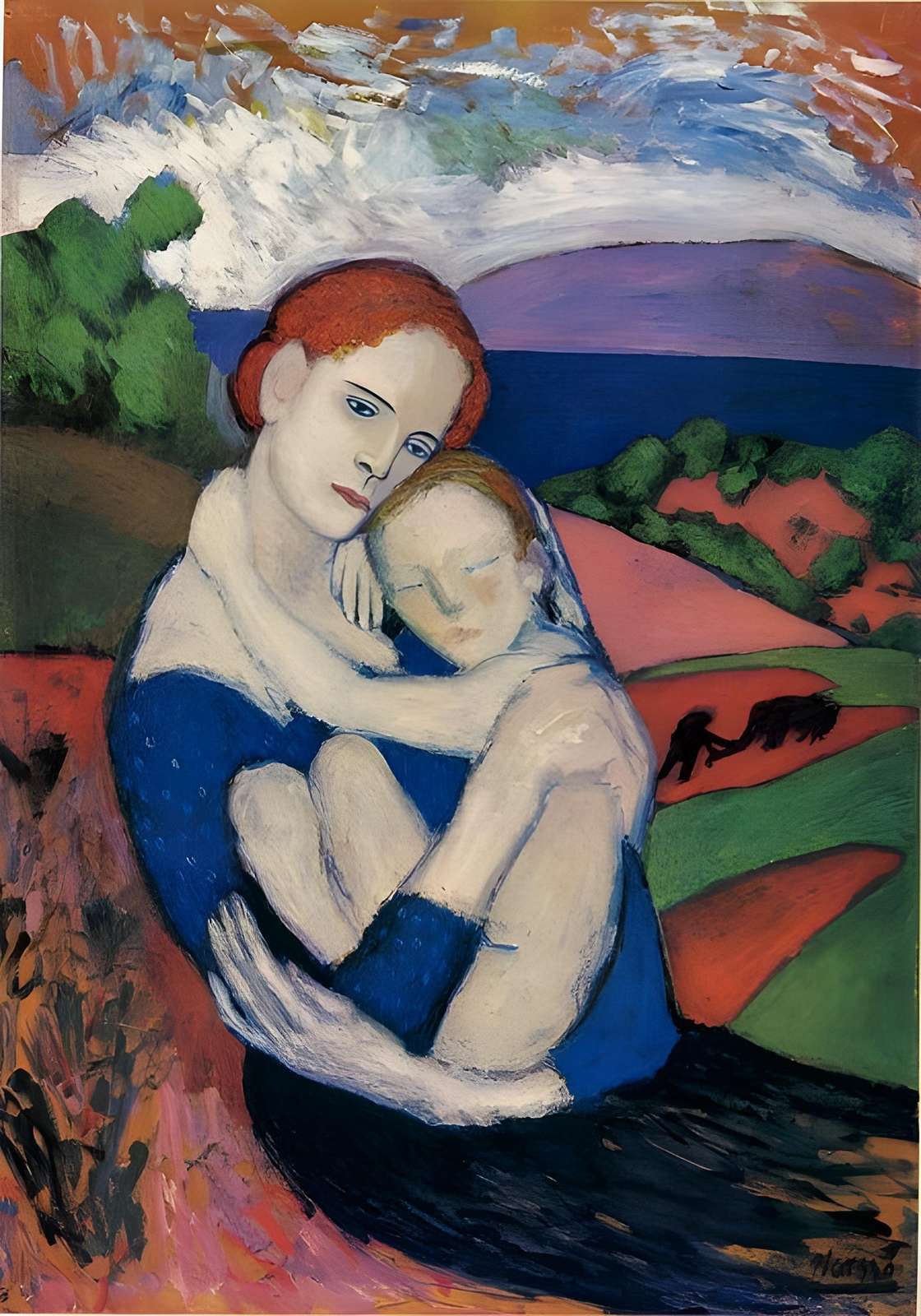 Mother's Embrace Figurative Art Wall Art