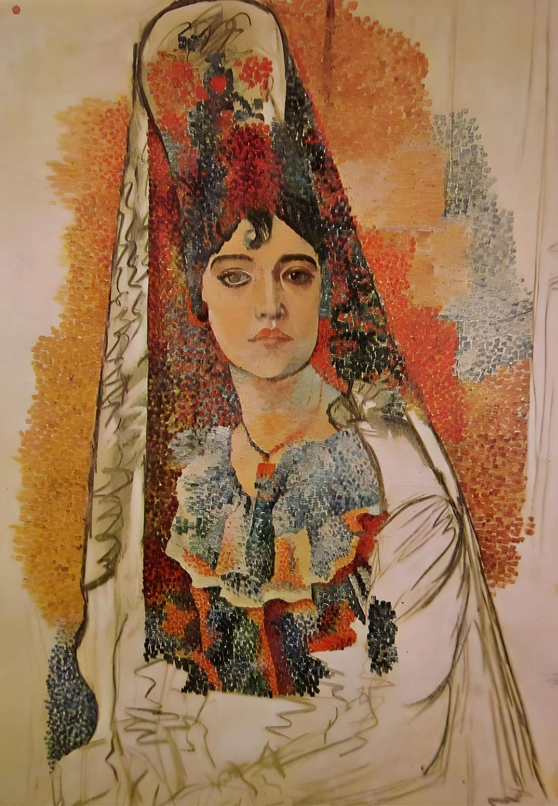 Enchanting Portrait Woman with Veil Wall Art