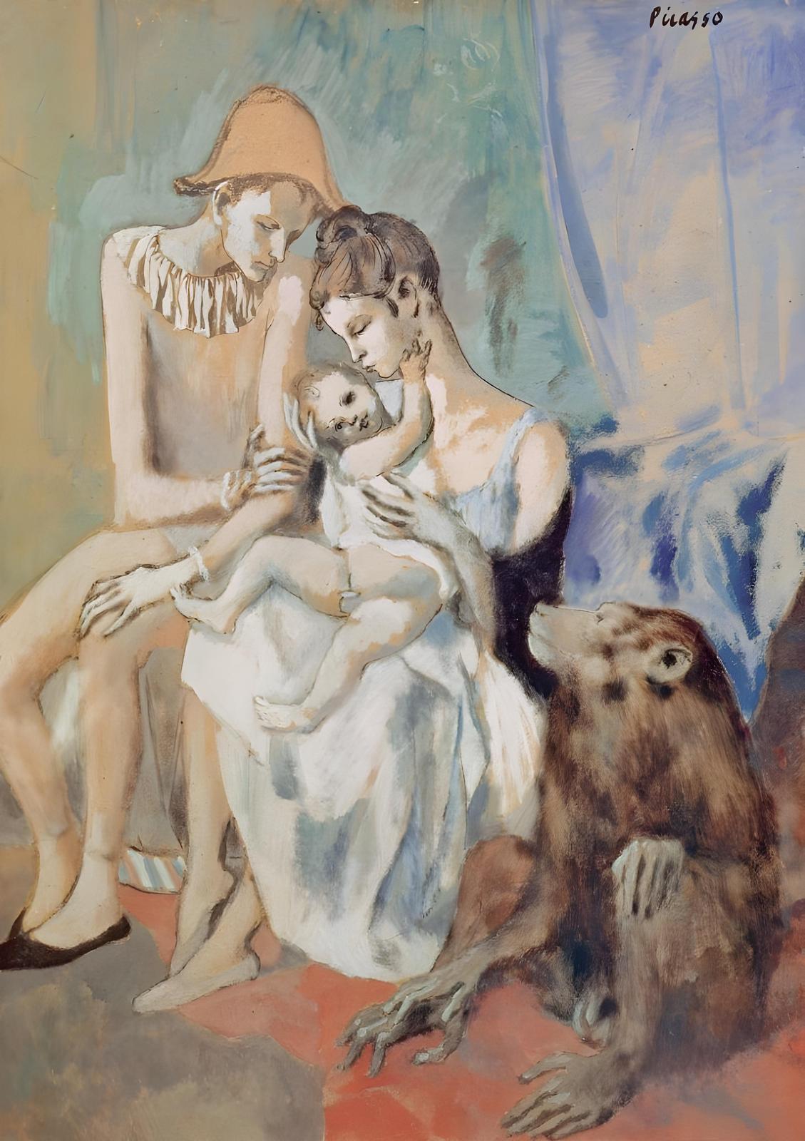 Picasso Family with Monkey Wall Art