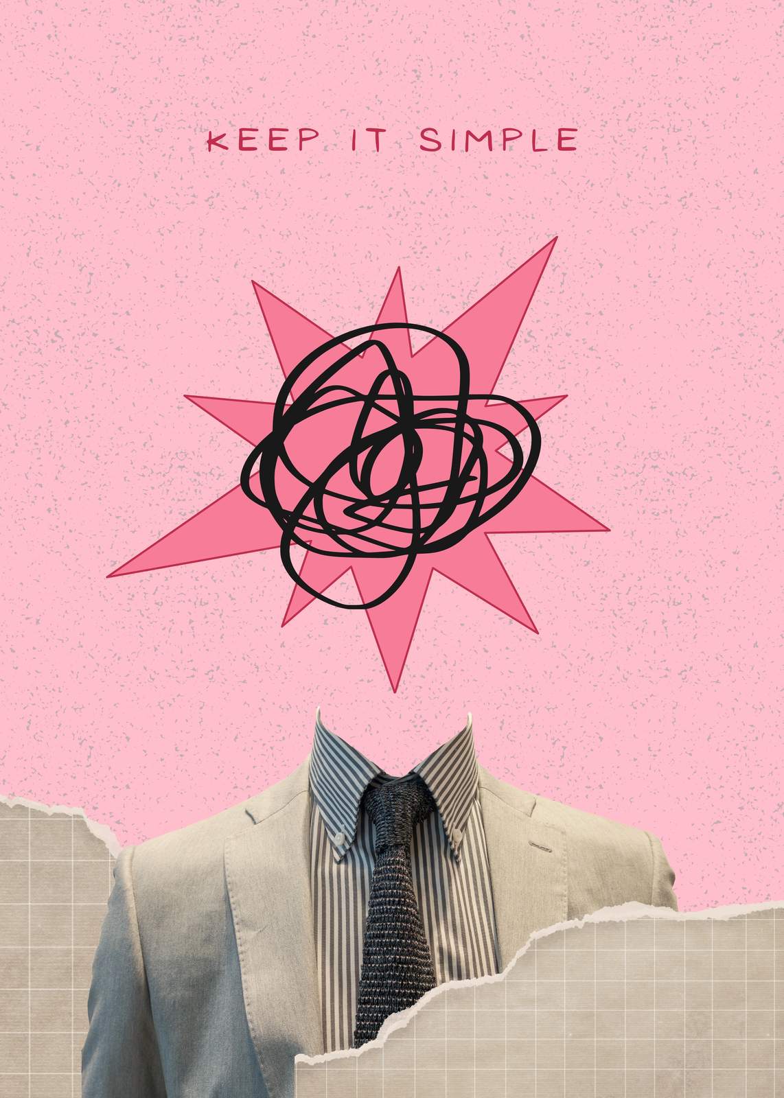Keep It Simple Abstract Menswear Wall Art