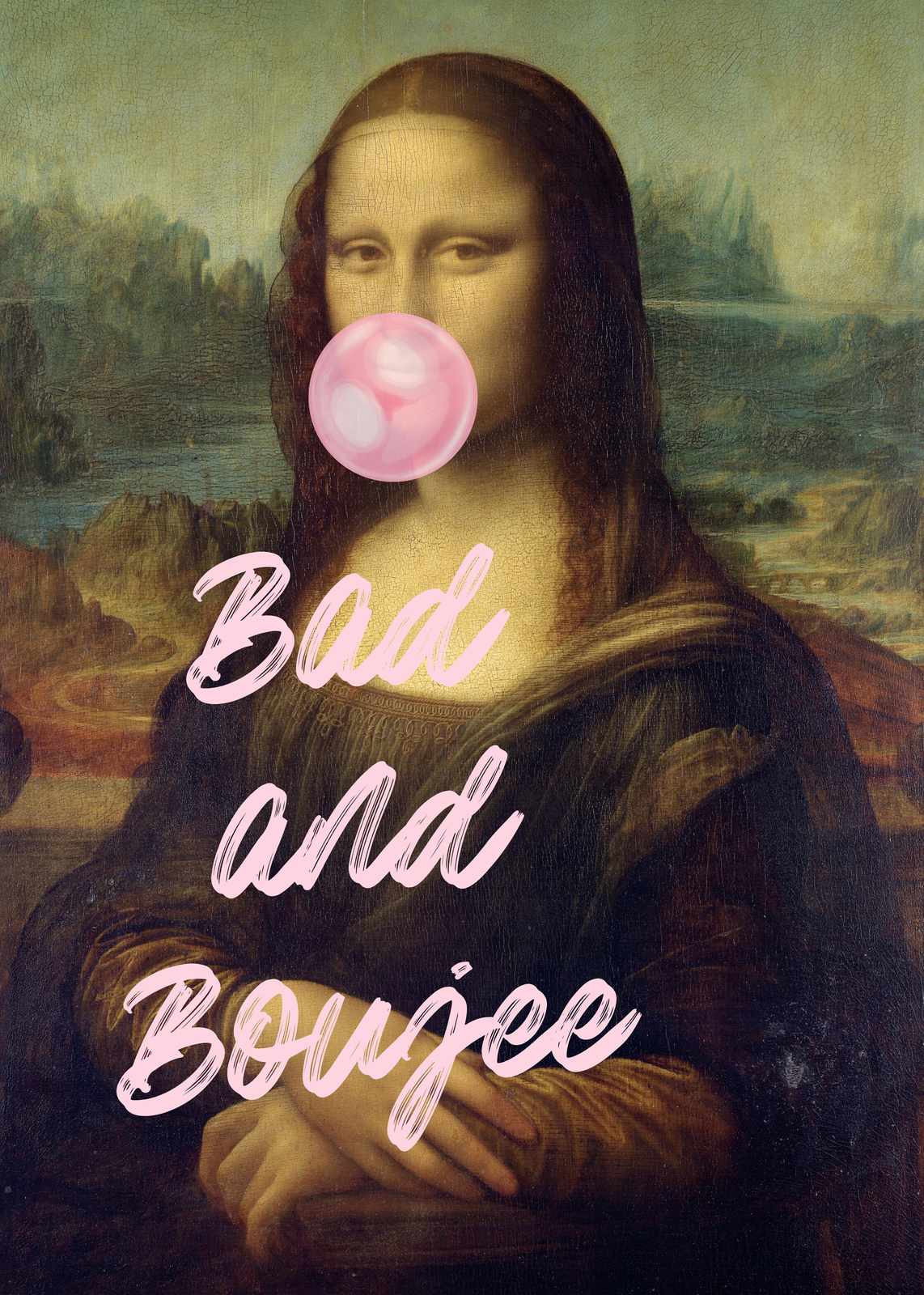 Mona Lisa Bubblegum Bad & Boujee Wall Art