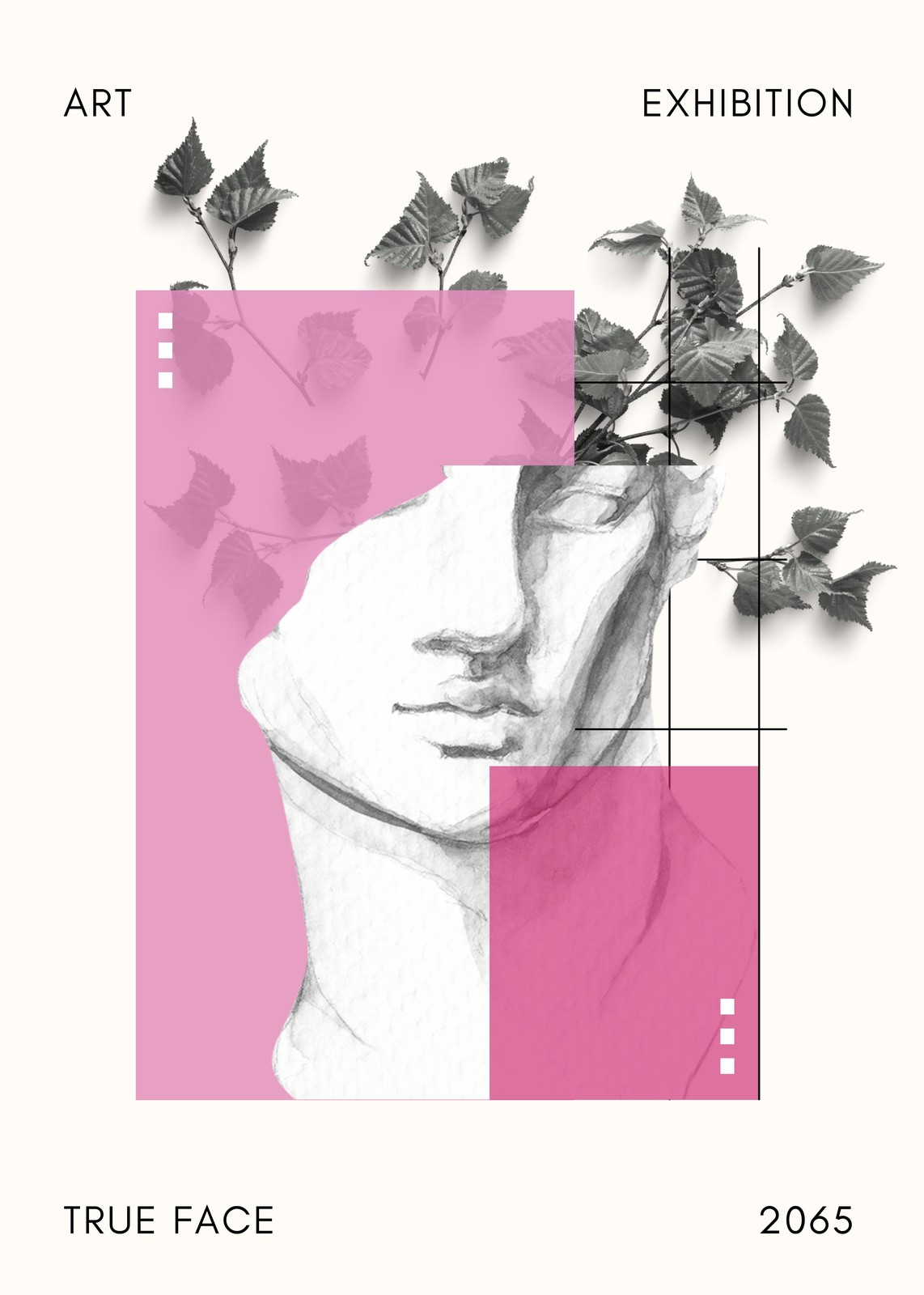 Modern Abstract Sculpture Pink Pop Art Wall Art