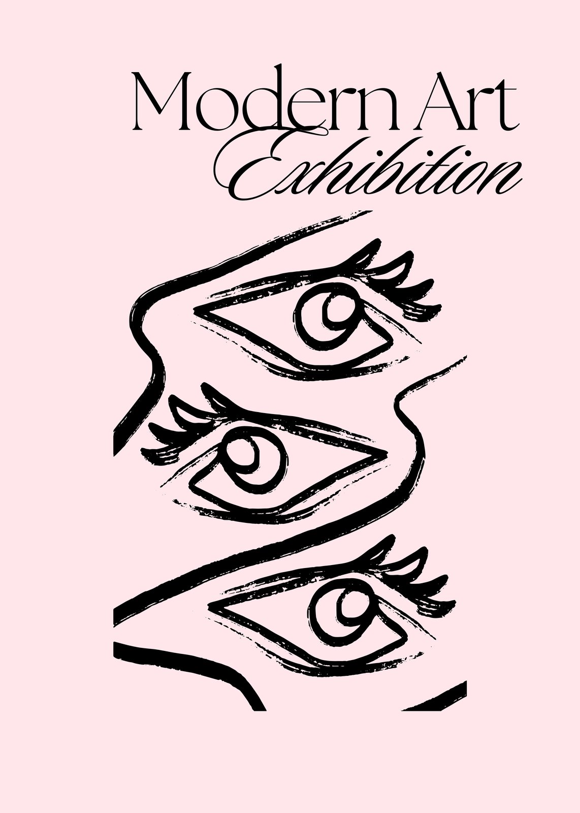 Abstract Face Line Art Wall Art