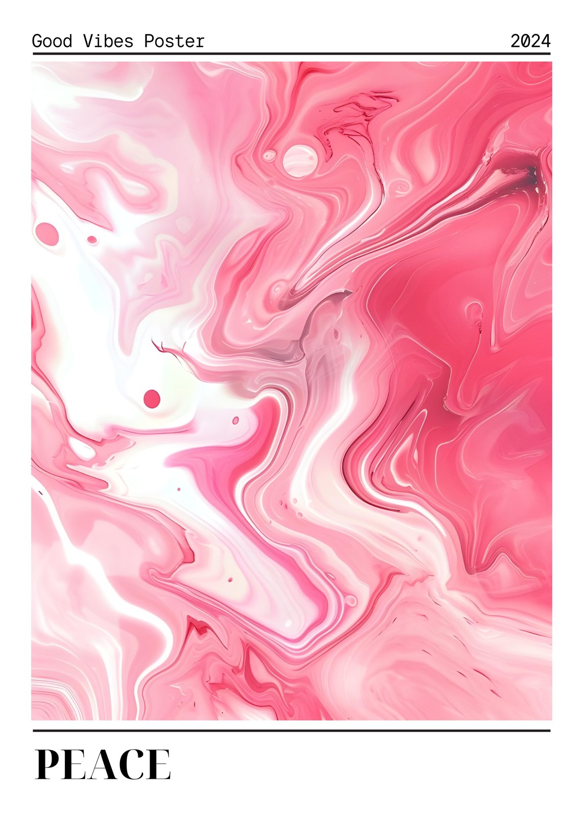 Pink Marbling Dreamcatcher Wall Art