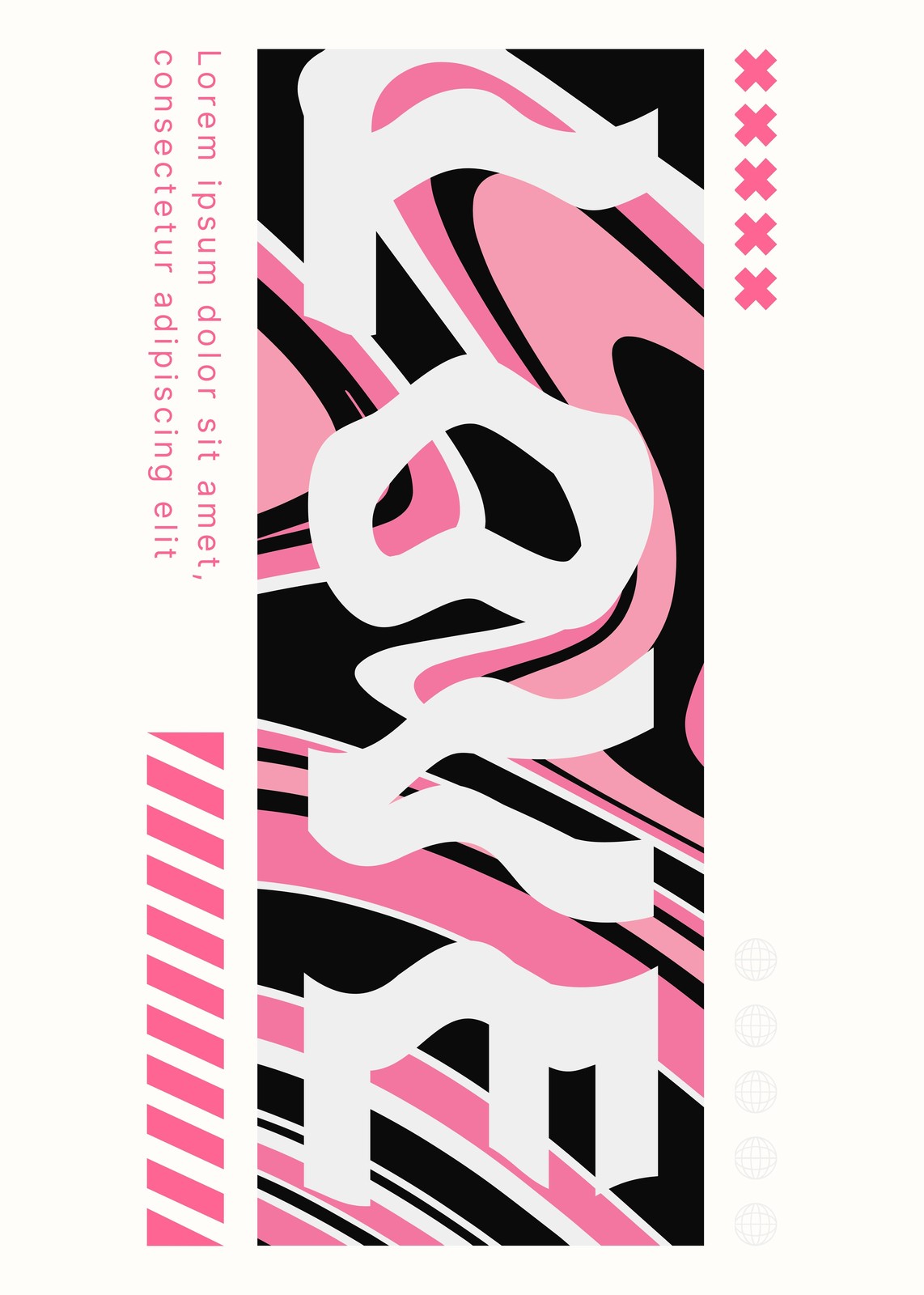 Abstract Pink Wave Modern Art Wall Art