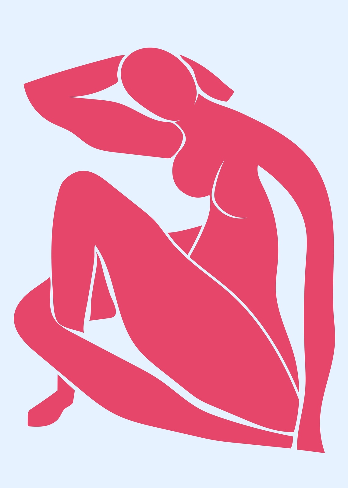 Pink Figure Matisse Style Wall Art